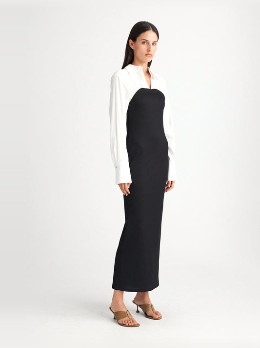 ANNA QUAN Austen Dress in SwanW/Ebony