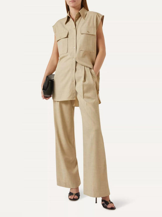 SHONA JOY Wiley High Wasted Pant in Putty