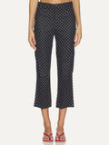 FAITHFULL THE BRAND Iria Capri Pant in Lola Polka Dot Black & Cream