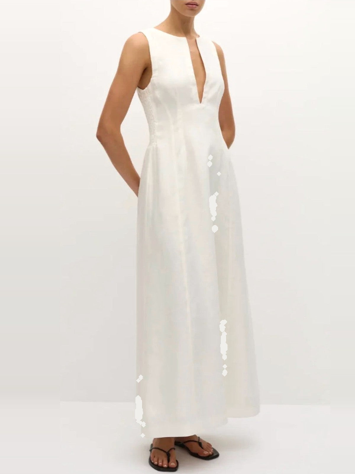 FAITHFULL THE BRAND Melia Maxi Dress in White