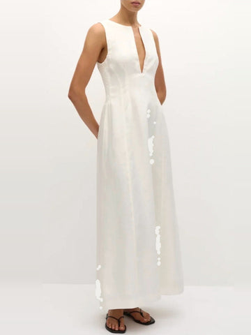 FAITHFULL THE BRAND Melia Maxi Dress in White