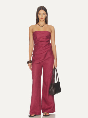 FAITHFULL THE BRAND Syna Pant in Rhubarb