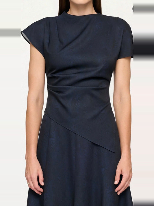 CLEA Jasper Draped Top in Ink