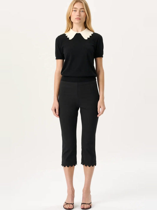 ROAME Alfie Capri Pants in Black or Ivory