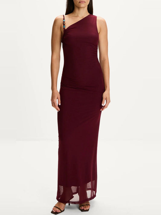 ROAME Ember Mesh Dress in Mulberry