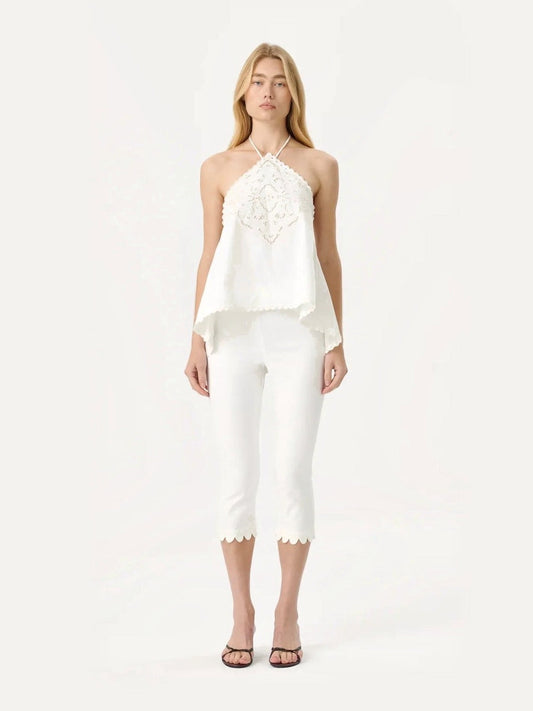 ROAME Marianne Halter Top in White