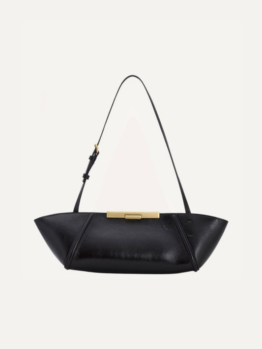 OROTON Miriam Crackle Clutch in Dark Chocolate