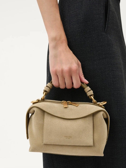 OROTON Mica Mini Bowler in Suede Caper