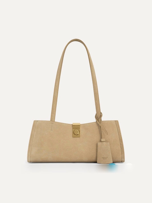 OROTON Millie Baguette in Suede Caper