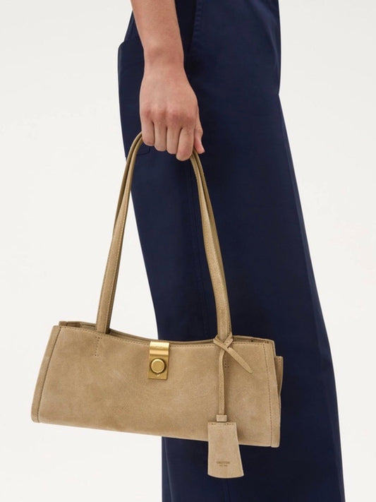 OROTON Millie Baguette in Suede Caper