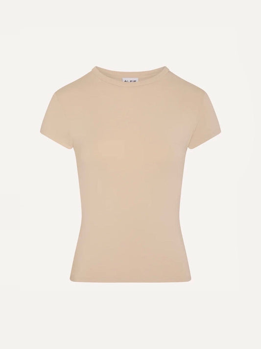 ALFIE PARIS Crew Neck Tee in Black or Sand