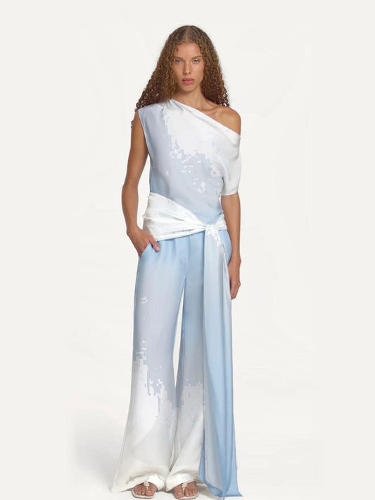 VIKTORIA & WOODS Rosemary Top in Ocean Ombre