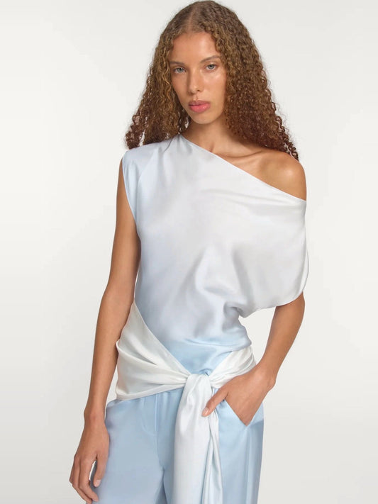 VIKTORIA & WOODS Rosemary Top in Ocean Ombre