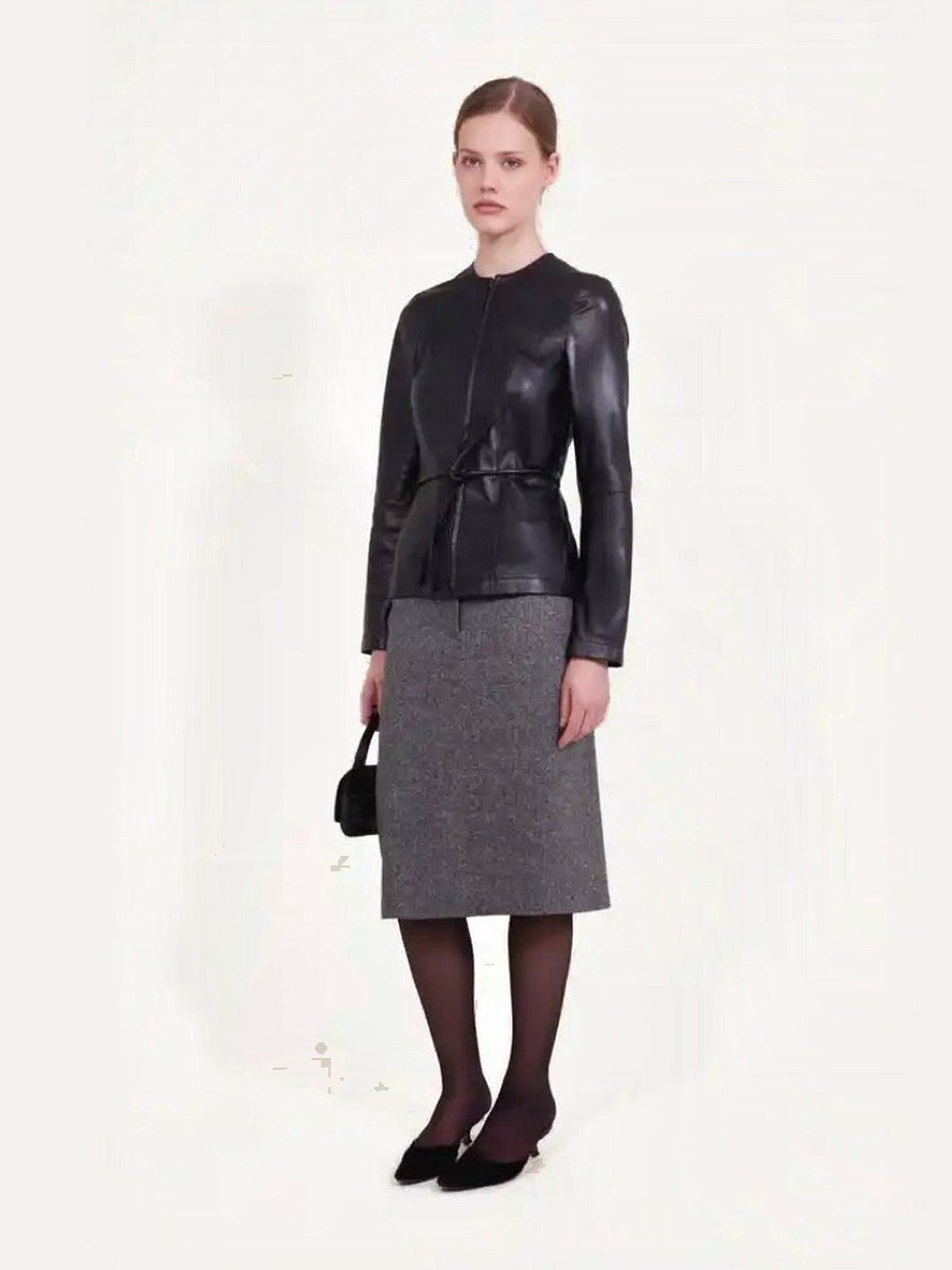 ALFIE PARIS Roxy Leather Jacket in Black