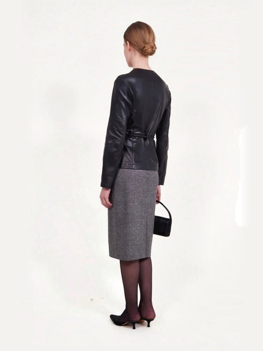 ALFIE PARIS Roxy Leather Jacket in Black