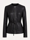 ALFIE PARIS Roxy Leather Jacket in Black