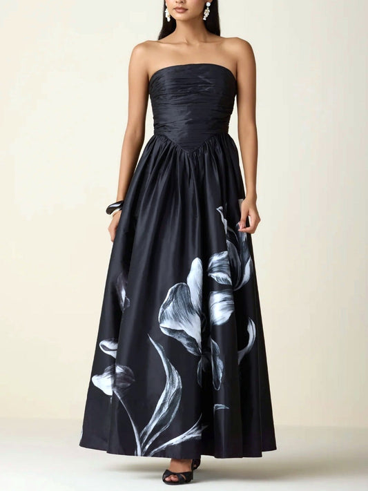 HEMANT & NANDITA Ishi Strapless Maxi Dress