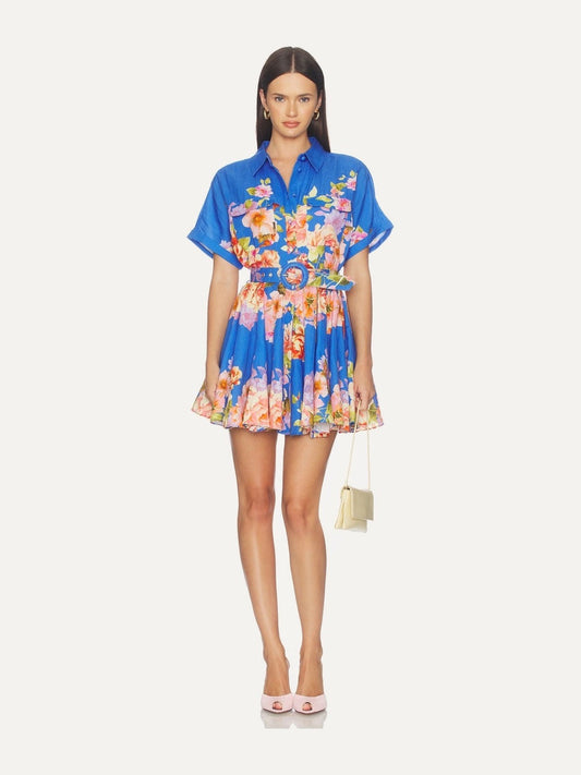 HEMANT & NANDITA Vanya Buckle Mini Dress