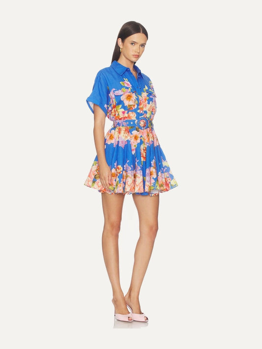 HEMANT & NANDITA Vanya Buckle Mini Dress