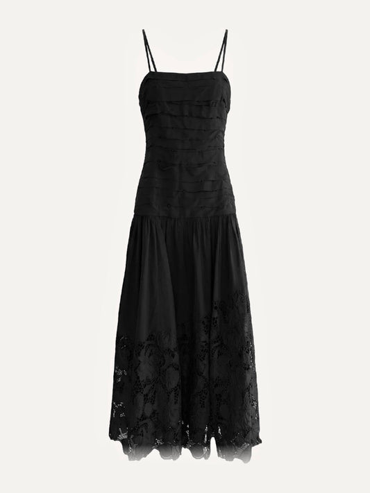 HEMANT & NANDITA Ziva Ruched Dress in Black