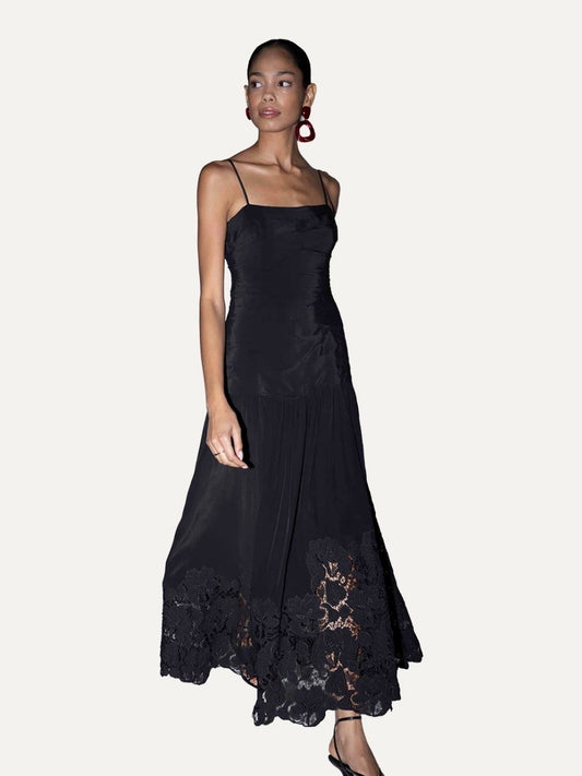 HEMANT & NANDITA Ziva Ruched Dress in Black