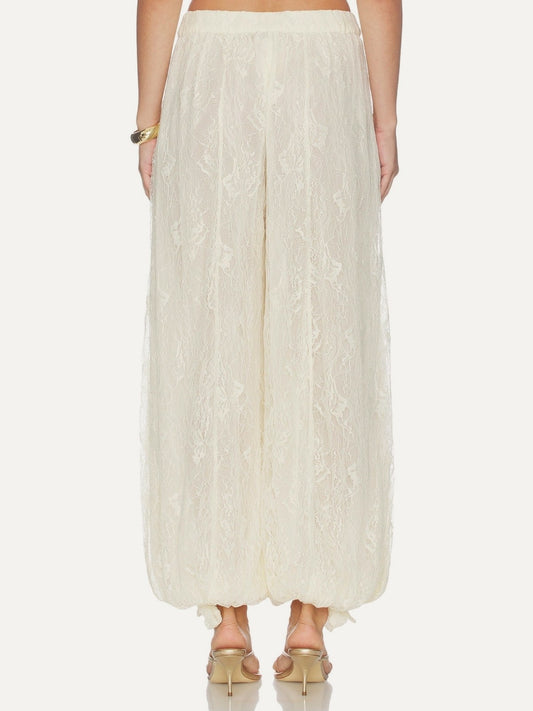 HEMANT & NANDITA Onir Lace Pants in Cream