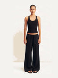 SHONA JOY Castrol Drawstring Pant in Black