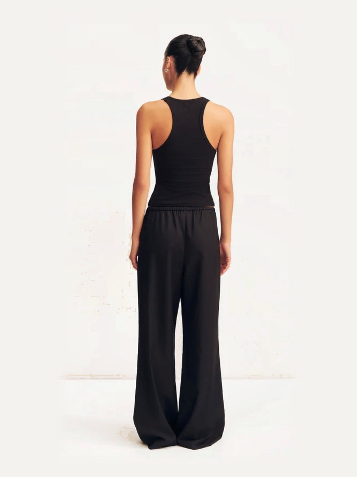 SHONA JOY Castrol Drawstring Pant in Black