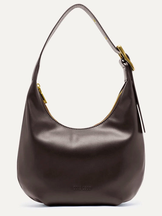 BRIE LEON Everyday Croissant Bag in Chocolate
