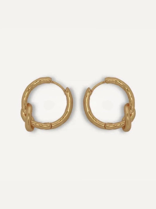 BRIE LEON Knotted Mini Huggies in Gold