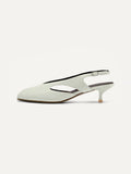 BRIE LEON Sadie Peep Top Heel in Elderflower