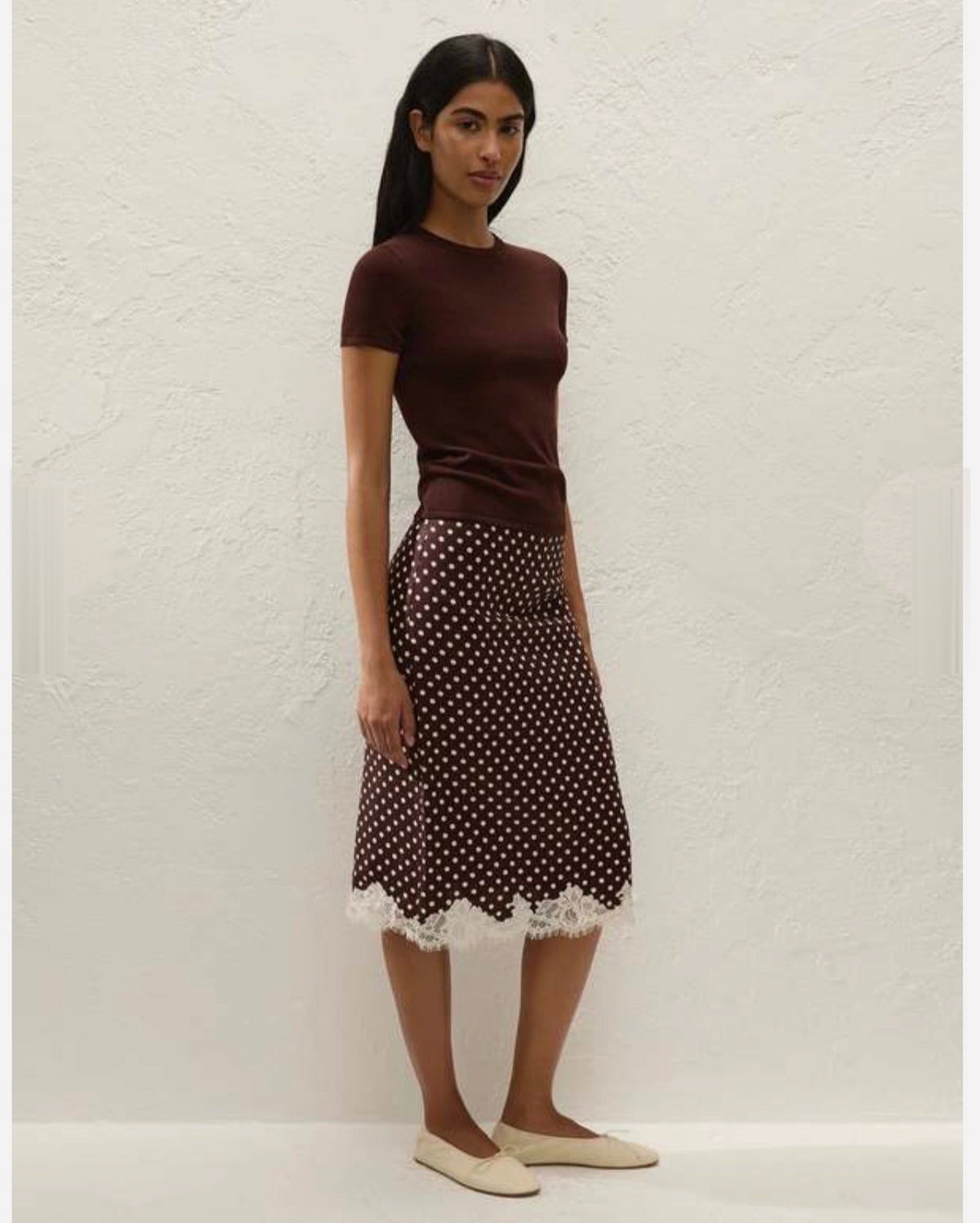 FAITHFULL THE BRAND Martuba Skirt in Polka Dot