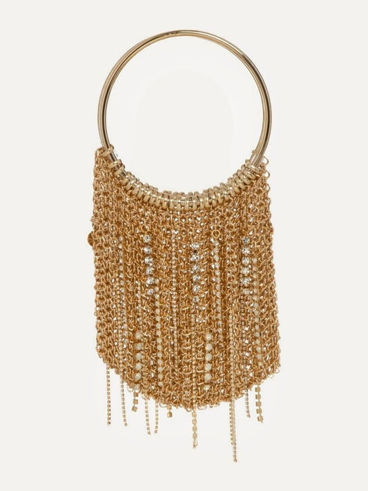 SILVIA GNECHI Le Fluff Bag in Gold