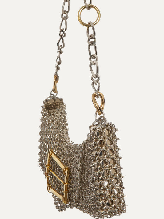 SILVIA GNECHI Sakura Bag in Silver with Gold