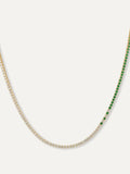 LARK Emerald Cascade Diamond Tennis Necklace in Solid Gold