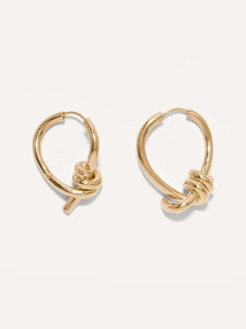 Gold sculptural earrings