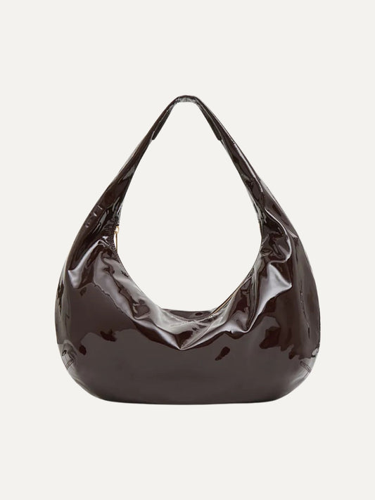 MANSUR GAVRIEL Gnocchi Bag in Aubergine Patent