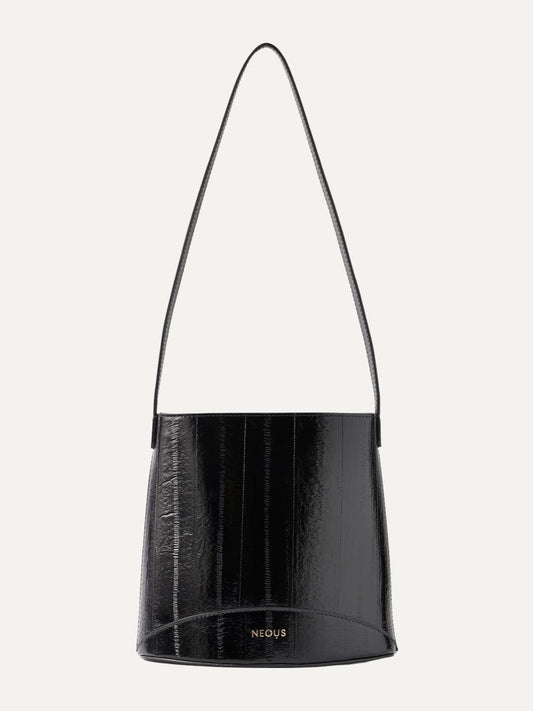 NEOUS Pardalis 2.0 Textured Leather Shoulder Bag in Black