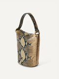 JOSEPH UK Mini Bucket Snake Leather