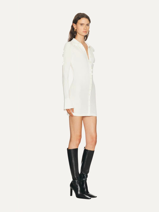 ETERNE Sloane Shirt Dress in Cream