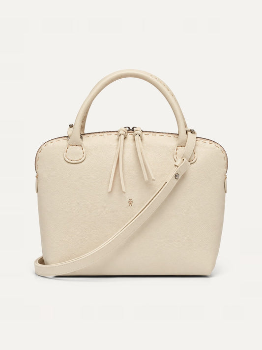HENRY BEGUELIN Imbuto Large Leather Top Handle Tote in Gesso