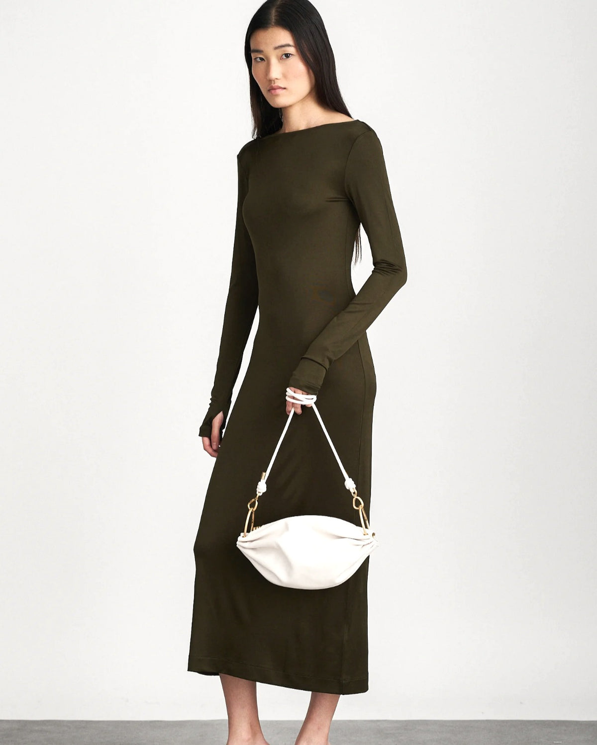 CULT GAIA Cinch Crossbody Bag in Antique White