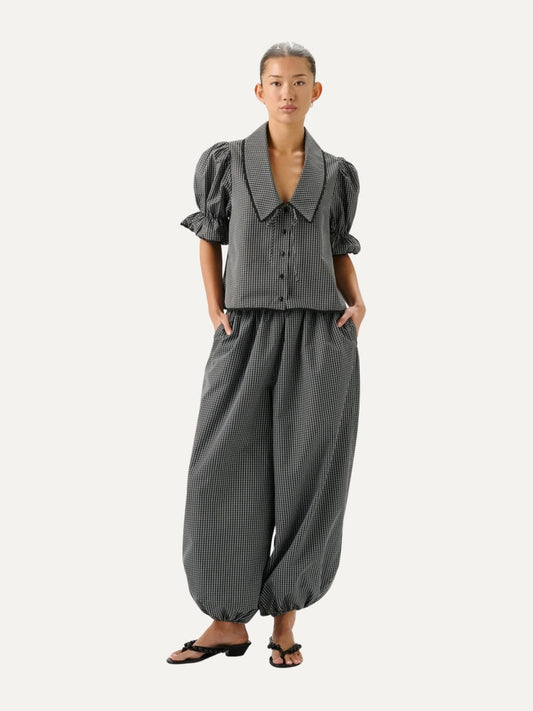 ROAME Maisie Tie Shirt in Checkmate