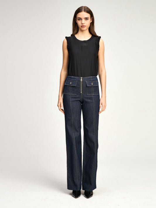 CINQ A SEPT Long Azure Pant in Indigo