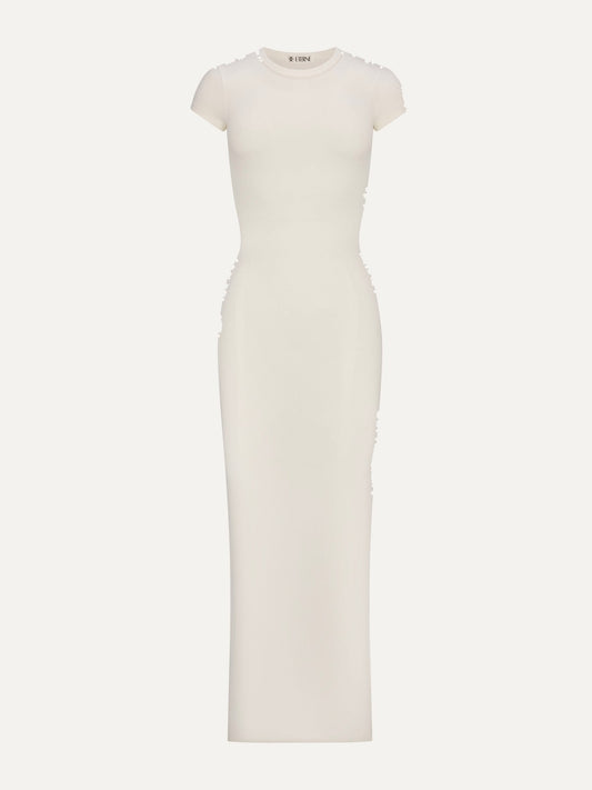 ETERNE Cap Sleeve Maxi Dress in Cream