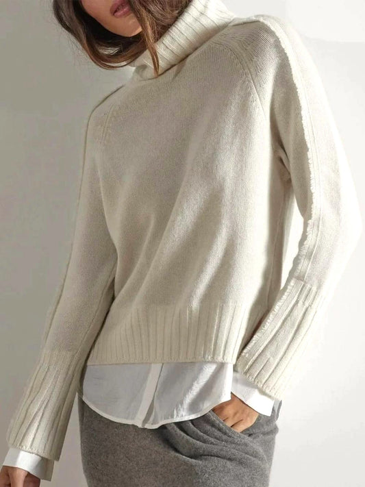 BROCHU WALKER Jolie Fringe Layered Look in Linen W/White