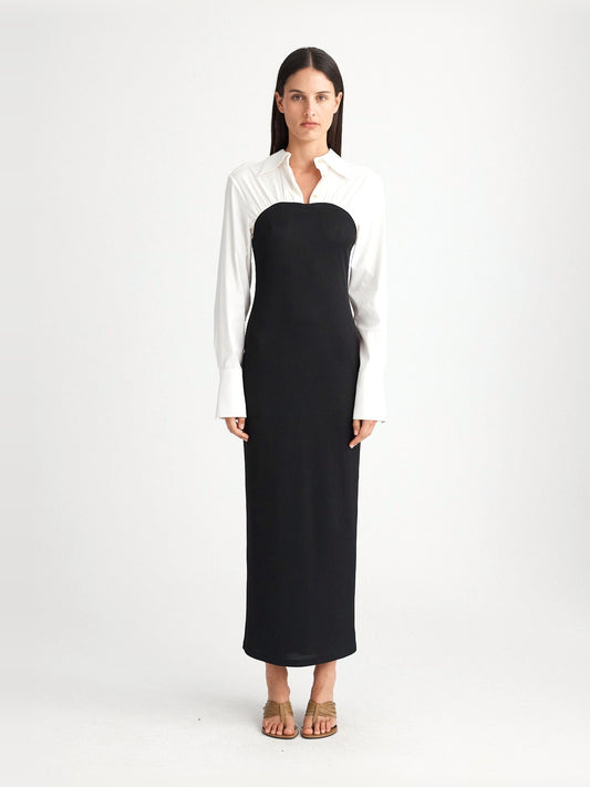 ANNA QUAN Austen Dress in SwanW/Ebony