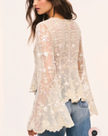 LOVE SHACK FANCY Thessaly Top in French Vanilla