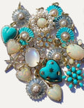 14K Gold Aquamarine Diamond & Pearl Emily Charm