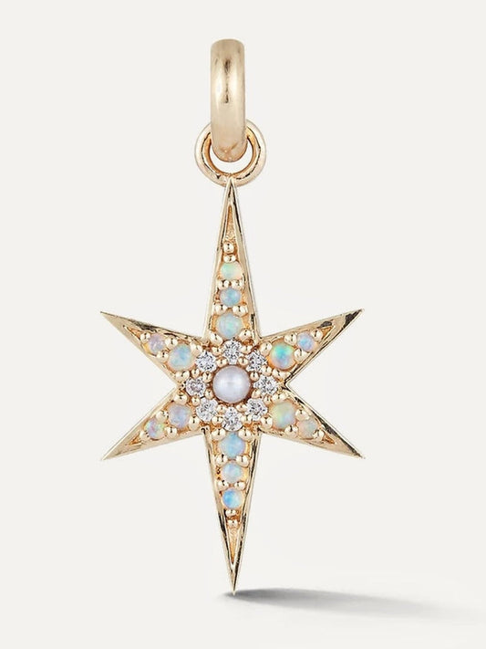 14K Gold, Opal, Pearl & Diamond Stella Charm